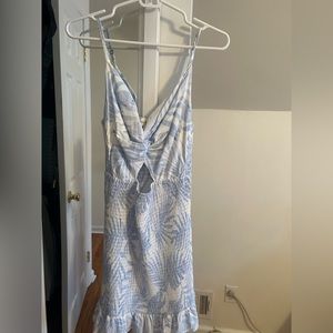 Ocean drive beach blue and white dress